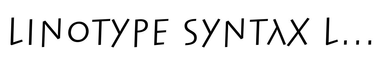 Linotype Syntax Lapidar Display Pro Regular
